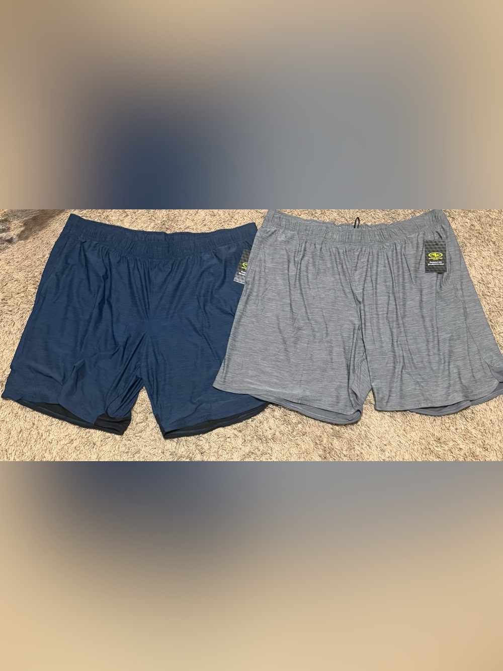 Athletic Works Men's Jersey Knit Shorts 9" Inseam (2) Pairs Size: XXL (44-46)